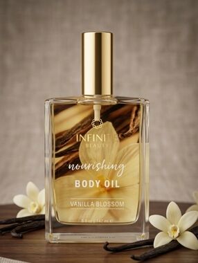 Infinite Beauty Nourishing Body Oil - Vanilla Blossom (147ml).